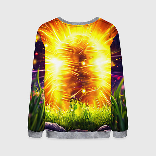 Мужской свитшот Овечка в ярких лучах / 3D-Меланж – фото 2