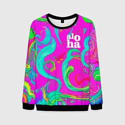 Свитшот мужской Abstract floral pattern - aloha, цвет: 3D-черный