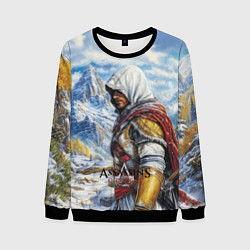 Свитшот мужской Assassins Creed winter, цвет: 3D-черный