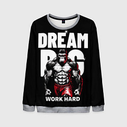 Мужской свитшот Dream big - work hard monkey