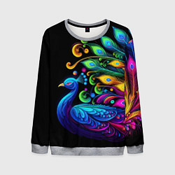 Мужской свитшот Neon peacock - art