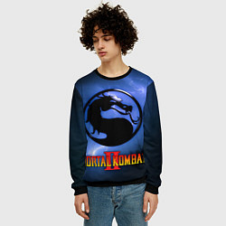 Свитшот мужской Мортал комбат 2 - логотип, цвет: 3D-черный — фото 2