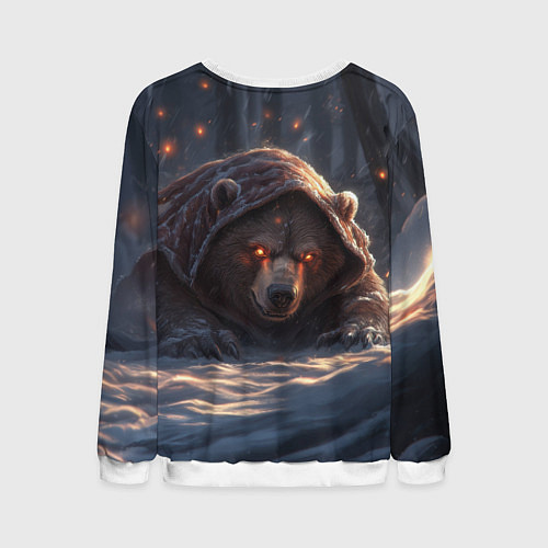 Мужской свитшот Русский медведь - когти Отечества / 3D-Белый – фото 2