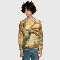 Свитшот мужской Дерево в японском стиле, цвет: 3D-меланж — фото 2