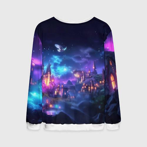 Мужской свитшот Гарри Поттер магическое небо / 3D-Белый – фото 2