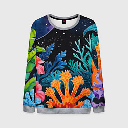 Мужской свитшот Космические кораллы