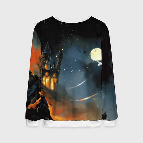 Мужской свитшот Гарри Поттер глубокая ночь / 3D-Белый – фото 2
