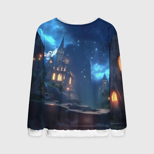 Мужской свитшот Гарри Поттер в галстуке / 3D-Белый – фото 2