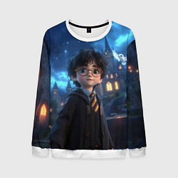 Свитшот мужской Гарри Поттер в галстуке, цвет: 3D-белый