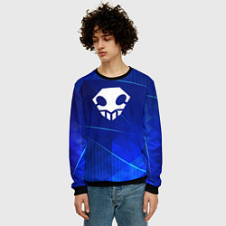 Свитшот мужской Bleach blue poly, цвет: 3D-черный — фото 2