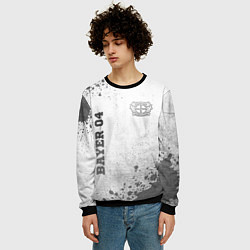 Свитшот мужской Bayer 04 - white gradient вертикально, цвет: 3D-черный — фото 2
