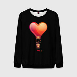 Мужской свитшот Влюбленная пара на воздушном шаре