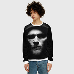 Свитшот мужской Sons Of Anarchy - Jax skull, цвет: 3D-белый — фото 2