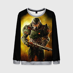 Свитшот мужской Doom guy slayer, цвет: 3D-меланж