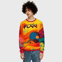 Свитшот мужской Psychedelic funk, цвет: 3D-красный — фото 2