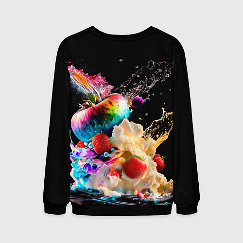 Мужской свитшот Все дуреют с этого десерта / 3D-Черный – фото 2