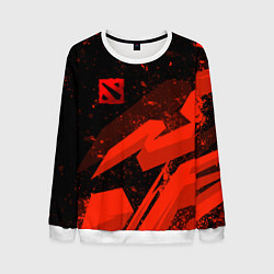 Свитшот мужской Dota 2 - красные брызги, цвет: 3D-белый