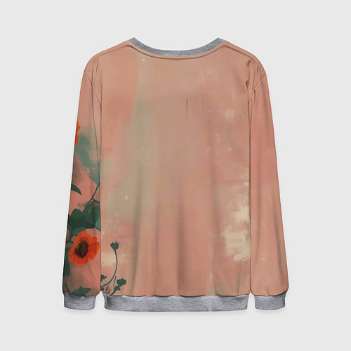 Мужской свитшот Джокер персиковый фон / 3D-Меланж – фото 2