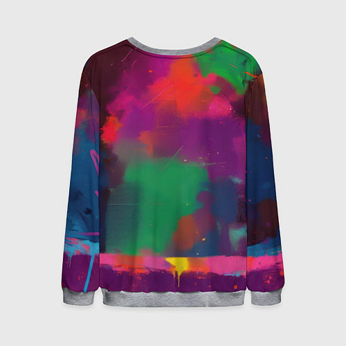 Мужской свитшот Джокер в краске / 3D-Меланж – фото 2