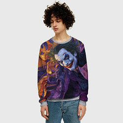 Свитшот мужской Джокер психоделика, цвет: 3D-меланж — фото 2