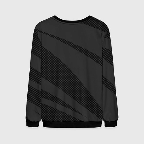 Мужской свитшот Герб России чёрно-серый абстрактный / 3D-Черный – фото 2