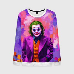 Мужской свитшот Джокер и фиолетовые краски