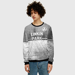 Свитшот мужской Linkin Park 2024 - grey gradient посередине, цвет: 3D-черный — фото 2