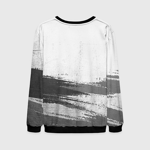 Мужской свитшот Volkswagen - white gradient посередине / 3D-Черный – фото 2