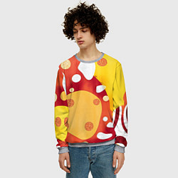 Свитшот мужской Теплая африканская абстракция, цвет: 3D-меланж — фото 2