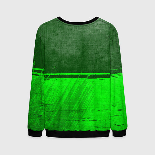 Мужской свитшот Counter Strike - green gradient посередине / 3D-Черный – фото 2