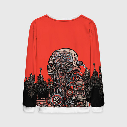 Мужской свитшот Metallica - iron skeleton / 3D-Белый – фото 2