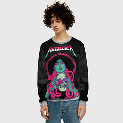 Свитшот мужской Metallica - witch with the skull, цвет: 3D-меланж — фото 2