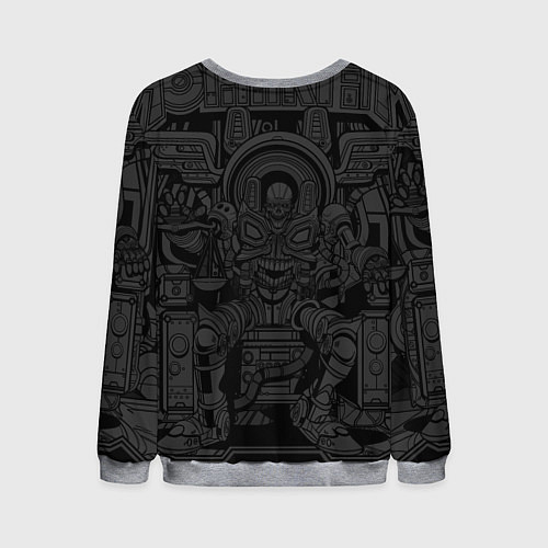 Мужской свитшот Metallica - skeleton robot / 3D-Меланж – фото 2