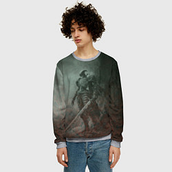 Свитшот мужской Элитный воин-скелет, цвет: 3D-меланж — фото 2