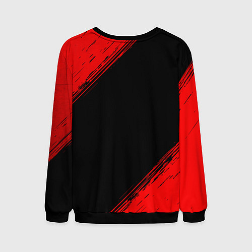 Мужской свитшот Red Hot Chili Peppers - red gradient / 3D-Черный – фото 2