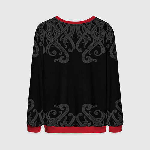 Мужской свитшот Молот Мьёльнир - быть добру / 3D-Красный – фото 2