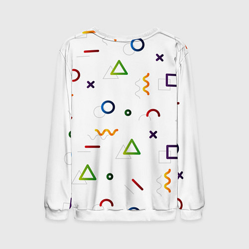 Мужской свитшот Геометрический хаос / 3D-Белый – фото 2