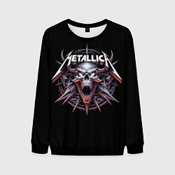 Мужской свитшот Metallica - cool skull with horns