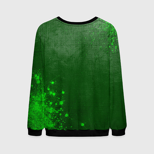 Мужской свитшот Lazio - green gradient вертикально / 3D-Черный – фото 2