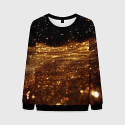Свитшот мужской Золотистые крупицы на черном, цвет: 3D-черный
