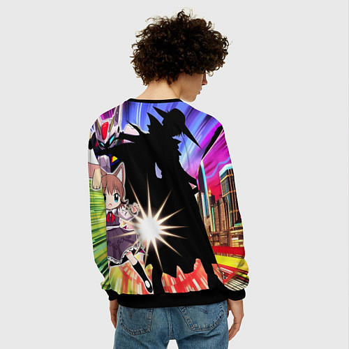 Мужской свитшот Фанату аниме / 3D-Черный – фото 4