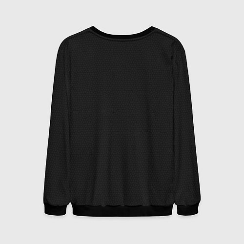 Мужской свитшот Тёмный серый однотонный текстура мелкая мозаика / 3D-Черный – фото 2