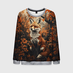 Мужской свитшот Лис в лесной чаще