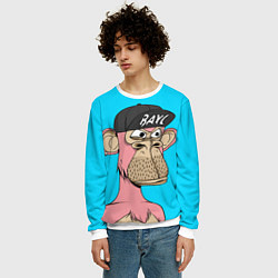 Свитшот мужской NFT pink ape, цвет: 3D-белый — фото 2