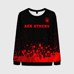 Мужской свитшот AEK Athens - red gradient посередине