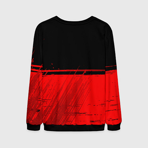 Мужской свитшот Ozzy Osbourne - red gradient посередине / 3D-Черный – фото 2