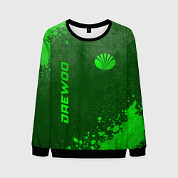 Свитшот мужской Daewoo - green gradient вертикально, цвет: 3D-черный