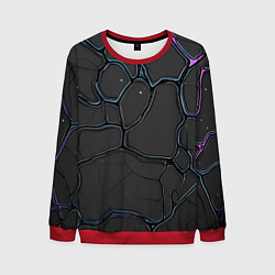 Свитшот мужской Плита хай-тек текстура, цвет: 3D-красный