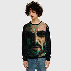 Свитшот мужской Matrix - Keanu Reeves, цвет: 3D-черный — фото 2