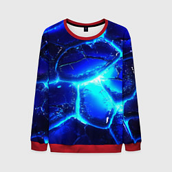 Свитшот мужской Синие плиты лед, цвет: 3D-красный
